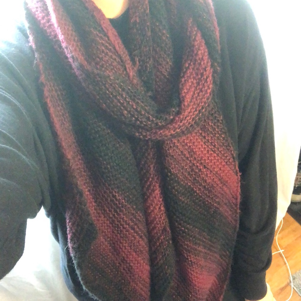 Calvin Klein red and black scarf. Like new!